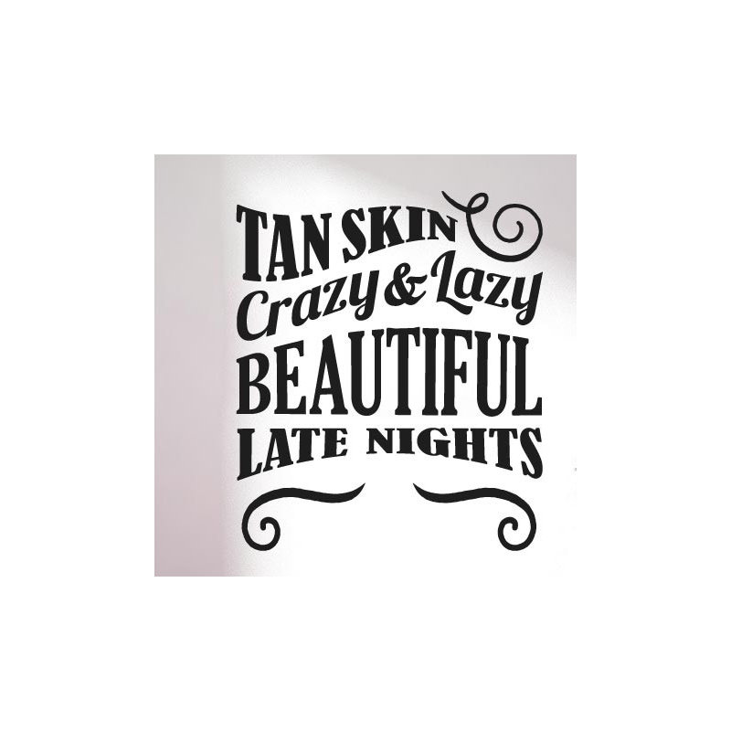 Non-Wall Damaging Wall Decal, Black, Large