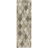 Breccan Geometric Handmade Tufted Wool Gray Area Rug