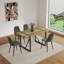 Ensemble de 4 chaises de salle à manger modernes avec siège rembourré en tissu de daim-1578484350-1578484336