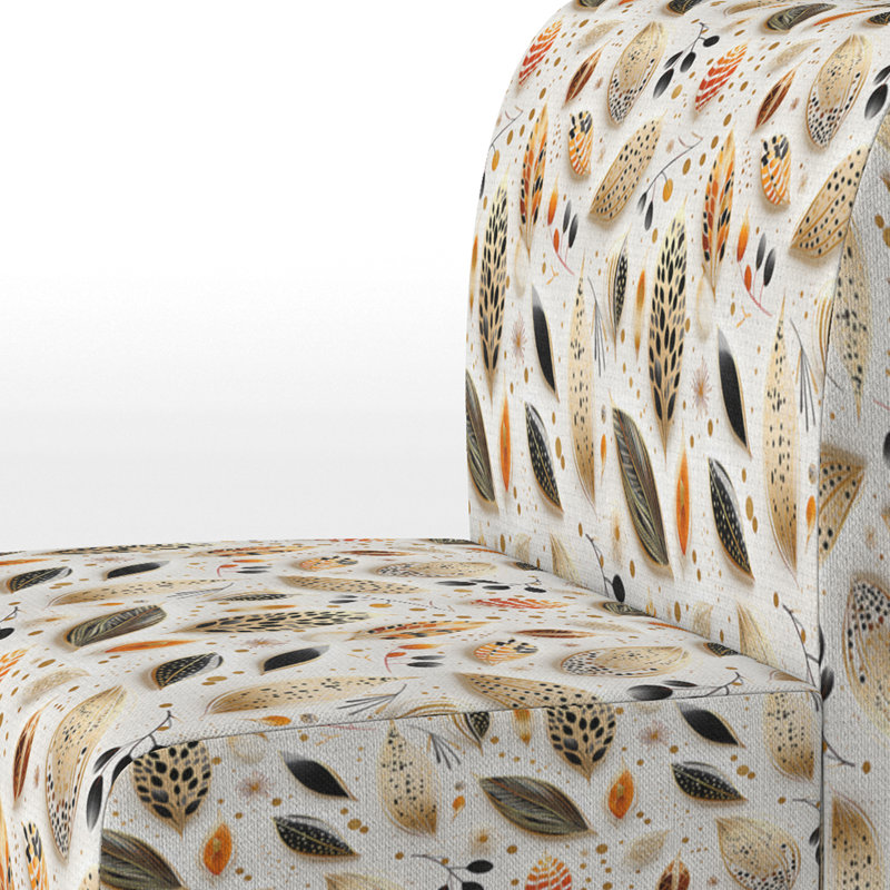 Soft Botanical Hues - Upholstered Botanical & Pattern Accent Slipper Chair