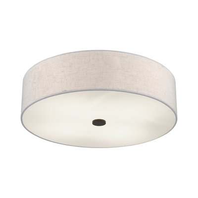 Flaire Linen Blend Semi Flush Mount