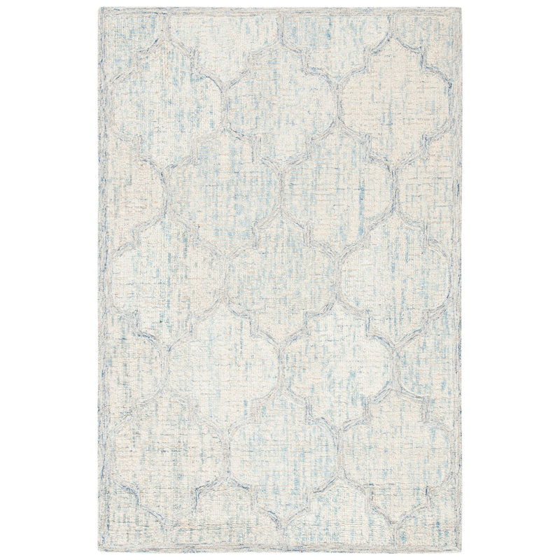 Swanner Hand Tufted Wool Geometric Rug, Rectangle 2'3" x 4'