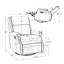 Fauteuil inclinable en cuir Nathuram