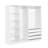 Doorless Wooden Storage Wardrobe For Dedroom With Shelves And 3 Drawers-114223486