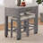 Light Gray Counter Height Table W NESTED TABLE Dining Room Furniture Faux Marble Top Table