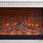 White Solid + Manufactured Wood Freestanding Fireplace