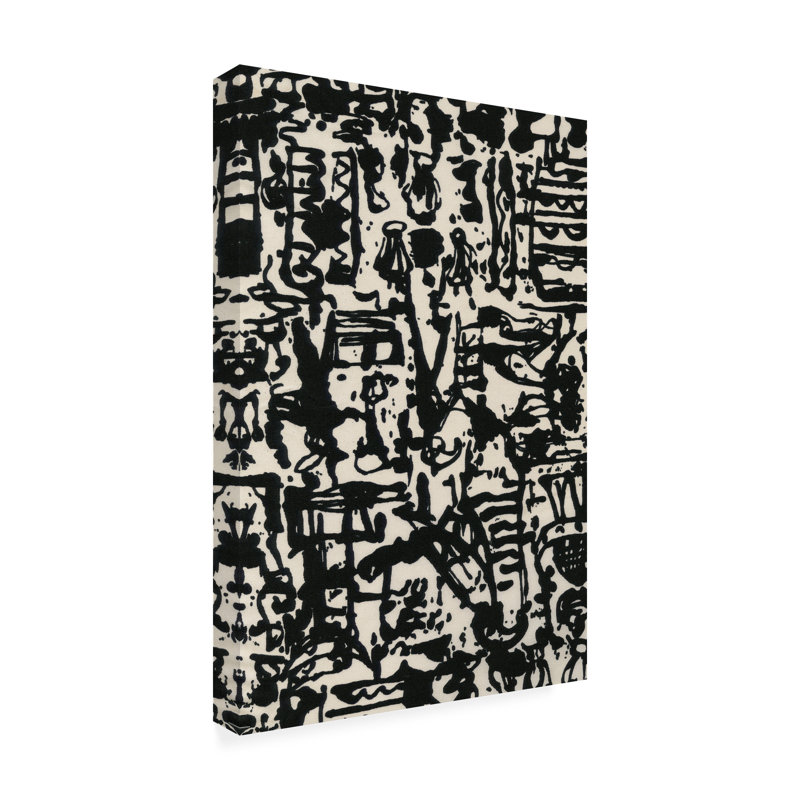 Large Black and White Abstract Canvas Art