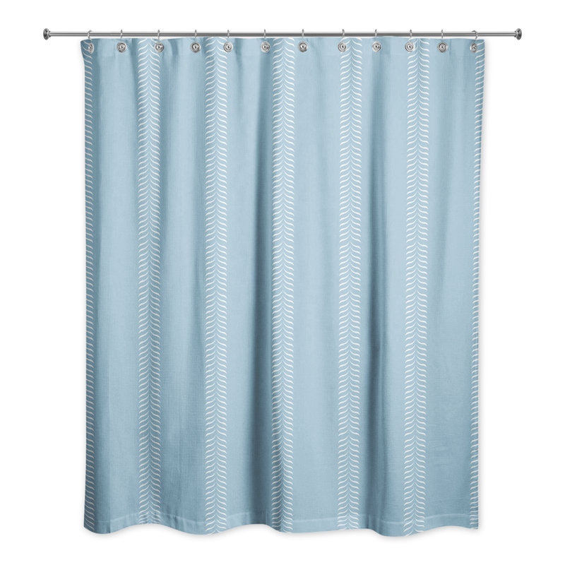 Rideau de douche simple de couleur unie Kouture, Bleu