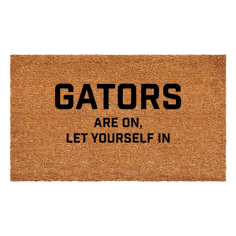 Gators are on let yourself in Doormat, 17" W x 29" L