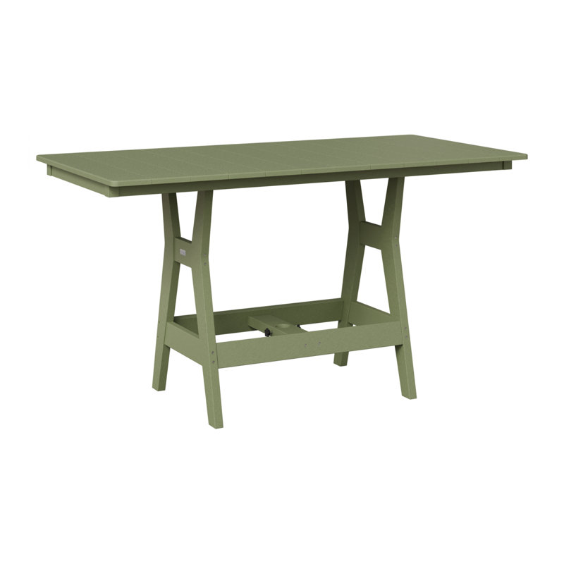 Berlin Gardens Harbor 66″ Rectangular Bar Table, 30.37" H x 66" W x 33" D, Slate
