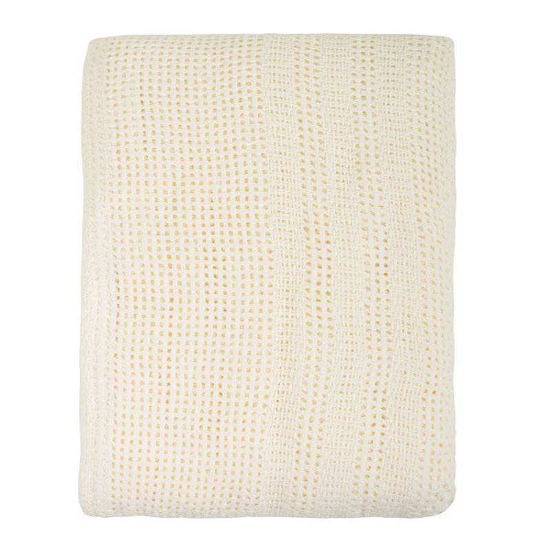 Brunson Cotton Stroller Blanket, Cream