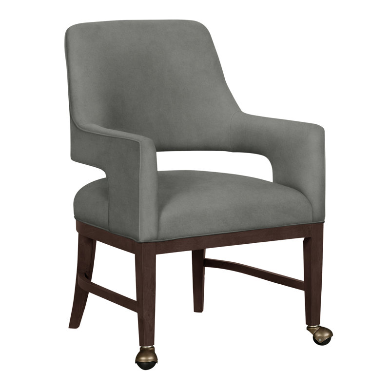 Chaise avec accoudoirs Josie Grande, Polyester étain 9953, Tabac