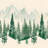Soft Forest Mountains Wallpaper Mural-866876644