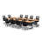 Rectangle 6 Person Flip Top 72'' L Modular Training Table and Chair Set with Casters and Modesty Panel and Cable Management