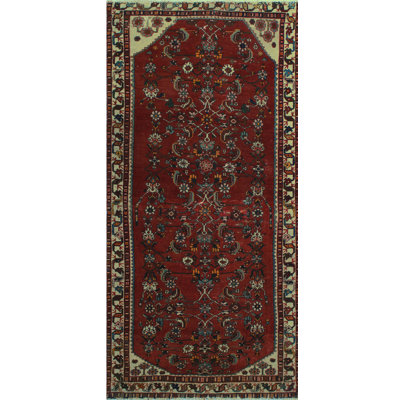 Rogers One-of-a-Kind 4'5" X 8'10" 1980s Runner Wool Area Rug in