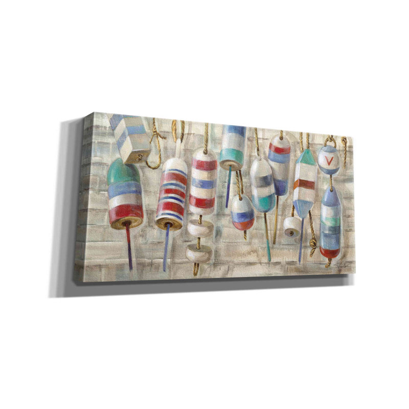 Impression épique «Summer Buoys» par Silvia Vassileva, impression de bouées d'été sur toile par Silvia Vassileva