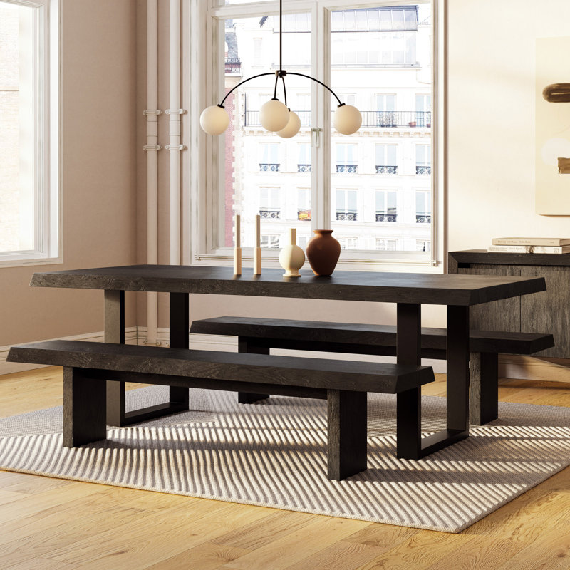 Colin Dining Table, Black, Ebonized, 29.75"H x 92"L x 40"W