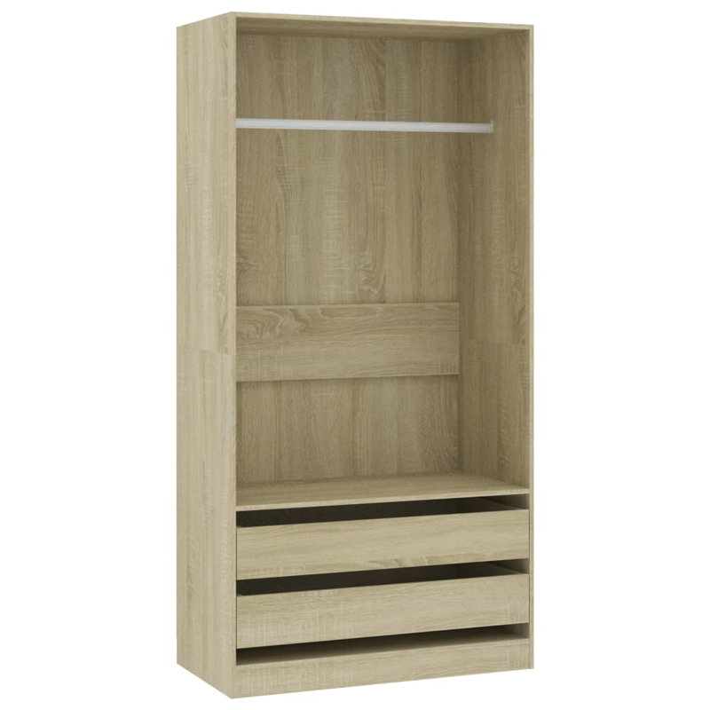 Adia Manufactured Wood Wardrobe, Brown