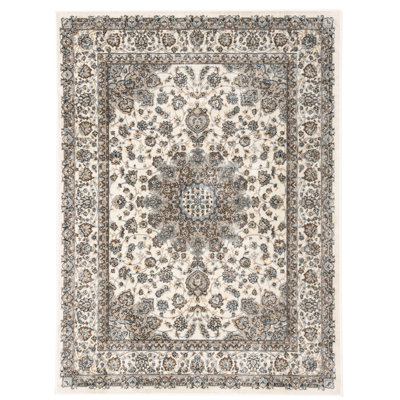 Tapis oriental à motif de viscose Carolus