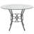 Hardrick 42'' Round Glass Dining Table with Crescent Style Metal Frame-28473373-28473370