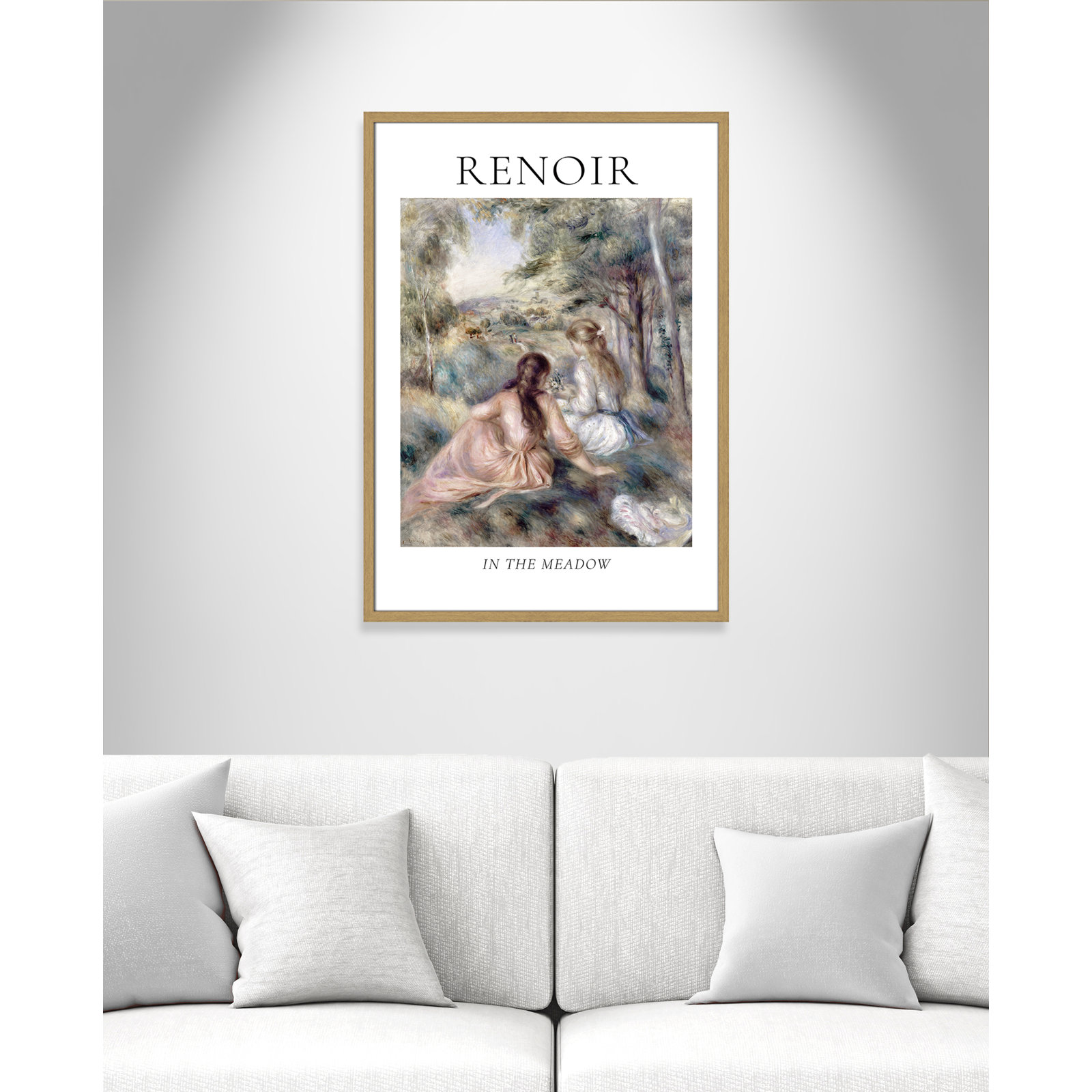 Old Masters Collection "In the Meadow" Print, Natural Single Picture Frame, No, 35.5" H x 25.5" W x 0.75" D