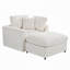 Fauteuil d'appoint en chenille avec repose-pieds et structure en bois massif-133064698
