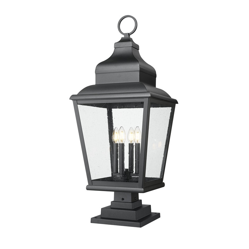 Raphael 35 inch Sand Black 4 Light Outdoor Pier Mounted Fixture