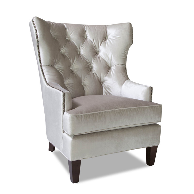 Roberts Leather Wingback Chair, Bliss