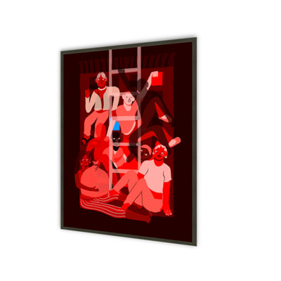 Good Black Art What I'm Climbing Out of by Corey Wash - Limited-Edition Print - Solid Wood Frame Graphic Art