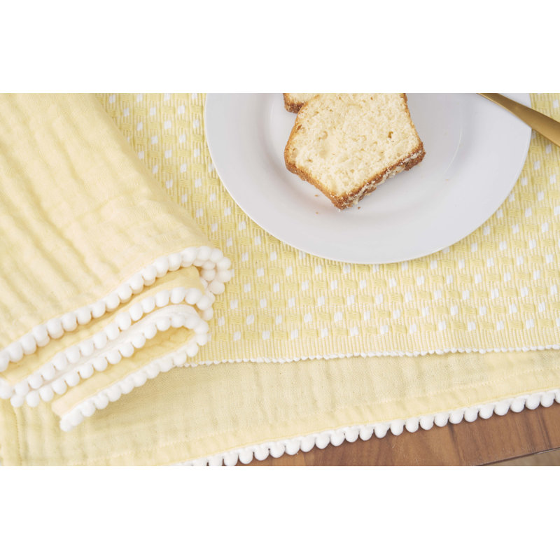 Ensemble de napperons Bahar Buttercup 4, Jaune