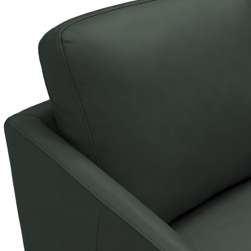Neubauer Leather Armchair, Black Genuine Leather