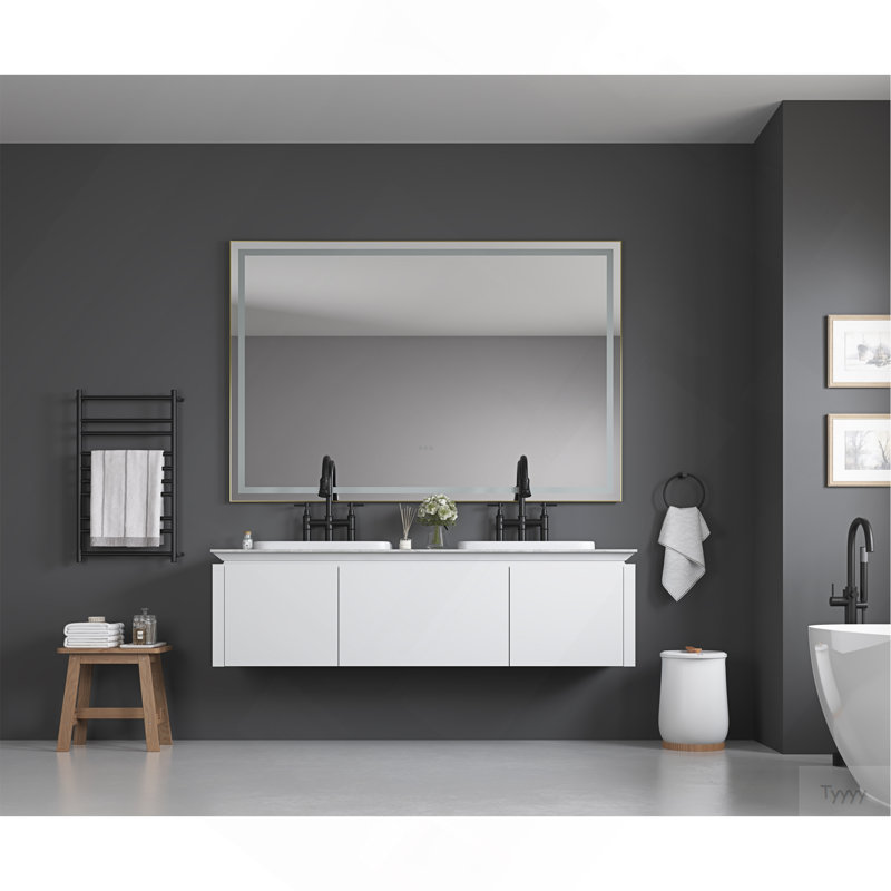 Miroir de salle de bain DEL, 60 po x 48 po