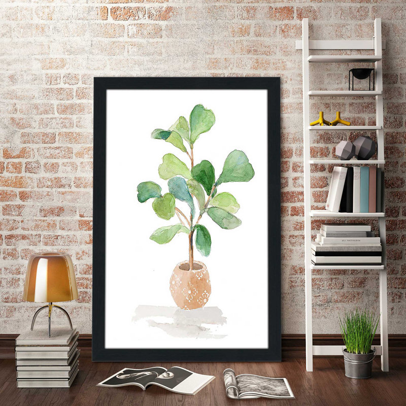 Figuier figuier II par Lanie Loreth - Peinture, H 27,5 po x l 21,5 po x P 0,75 po, Cadre espresso