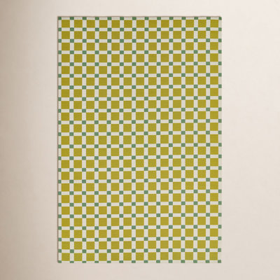 Icon Green Geometric Outdoor Rug