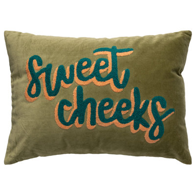 VELVET PILLOW LUMBAR  SWEET CHEEKS