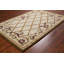 Tapis traditionnel en laine tissé à la main crème, brun clair, rouge et vert olive Ailey Authentic
