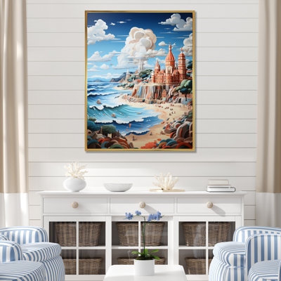 Coastal Seaside Adventure Papercut II - Décoration murale nautique et plage