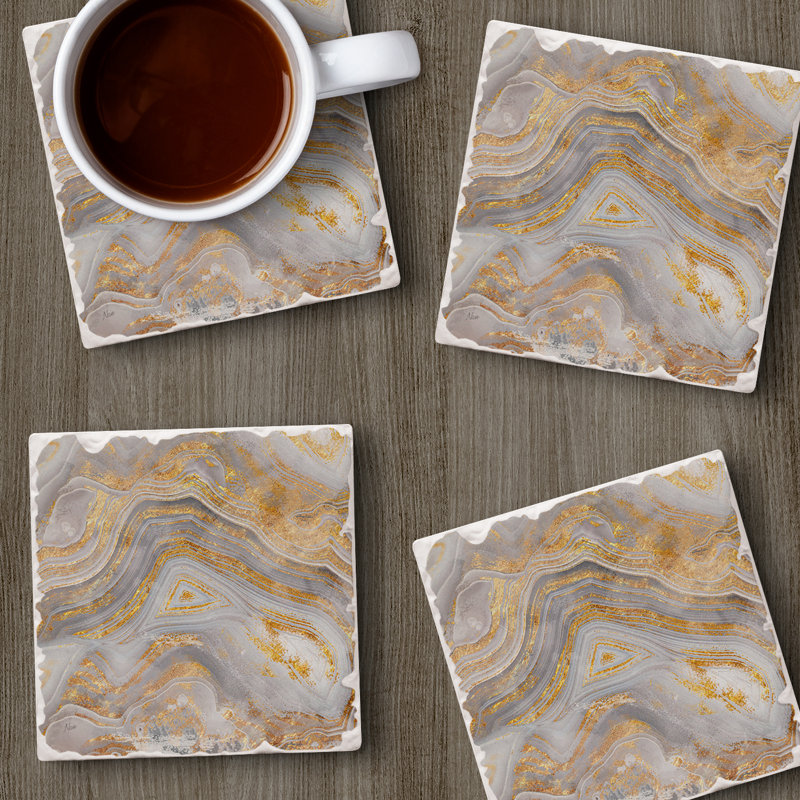 Ensemble de 4 sous-verres Agate Allure II