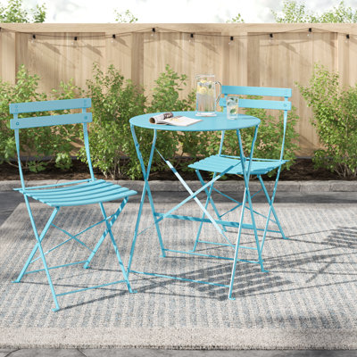 Colm 2 - Person Metal Patio Dining Set with Round Table