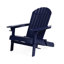 Chaise pliante en bois bleu avec porte-gobelets pour terrasse extérieure - Profondeur : 76,8 cm, largeur : 88,6 cm, hauteur : 86,5 cm, poids : 9,8 kg. Idéal pour se détendre sur une terrasse ou au bord de la piscine.