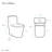 Concorde One Piece Square Toilet Dual Flush 1.1/1.6 gpf in Bisque-1982268217-1982268218