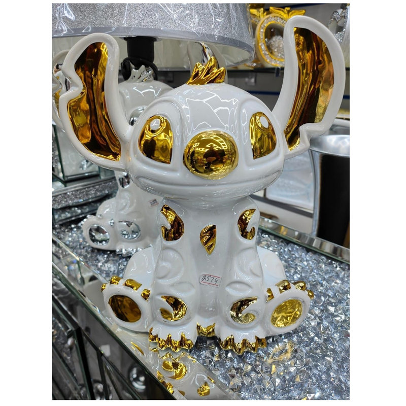 40cm Ceramic Disney/Pixar Ornament Accessory, White/Gold