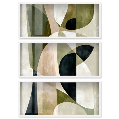 Terracotta Shards III, impression encadrée, art moderne pour bureau par Art Remedy, lot de 3