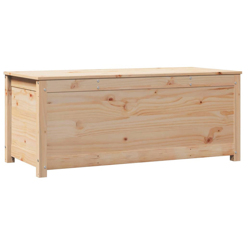 vidaXL Storage Box Tool Chest Blanket Organizer Case Trunk Solid Wood Pine, Brown