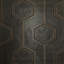 Papier peint géométrique hexagonal à motif géométrique en bronze brun