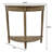 Simplify 28.5" Half Moon Entry Table With Shelf, Small Accent End Table-165237407