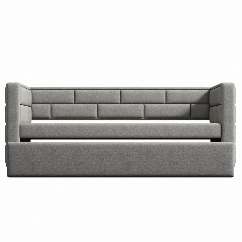 Daybed With Trundle, Upholstered Daybed With Padded Back