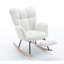 Chaise berçante en tissu avec repose-pieds Teddy-415451156