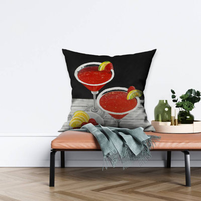 Two cosmopolitan - 26"x26" Throw pillow - Poly twill - Print on demand