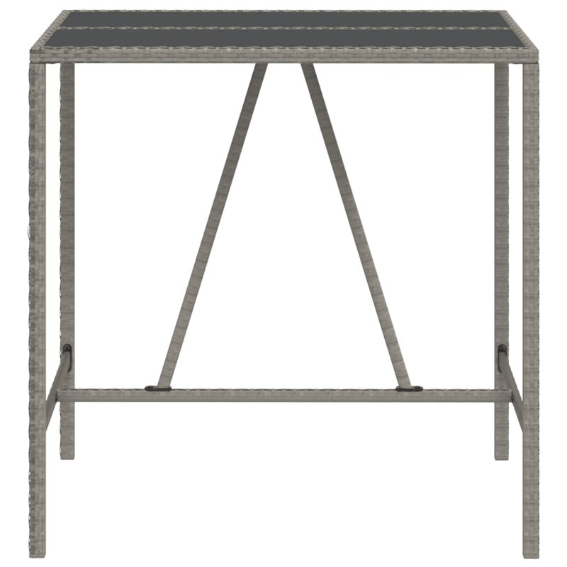 Table de bar d'extérieur rectangulaire L 43,3 po x l 27,6 po Dannyel, gris